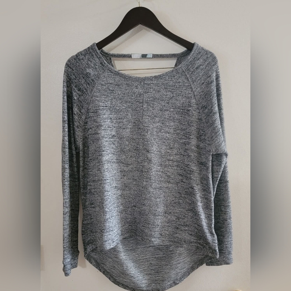 Elle Gray Long Sleeve Top